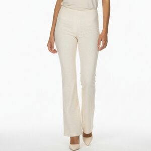 Fendi Vintage Ivory Cream Natural Mohair Wool Blend Knit Pants S Tall a1